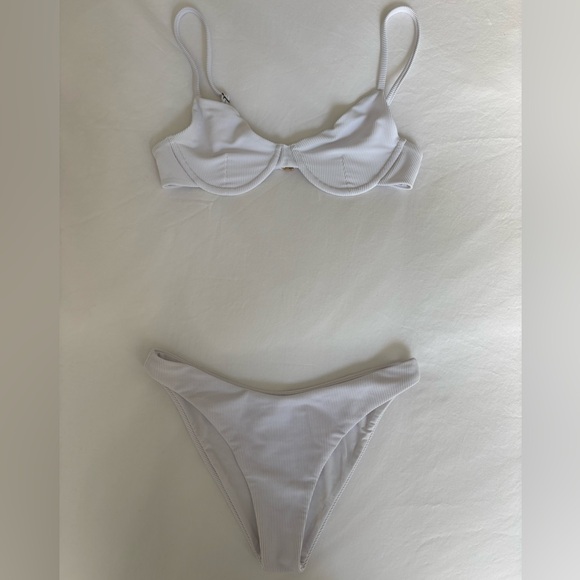 Beach Riot Ribbed White Bikini - Picture 9 of 16